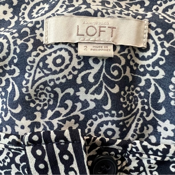 Loft Short Sleeve Printed Shorts Romper - Picture 3 of 3